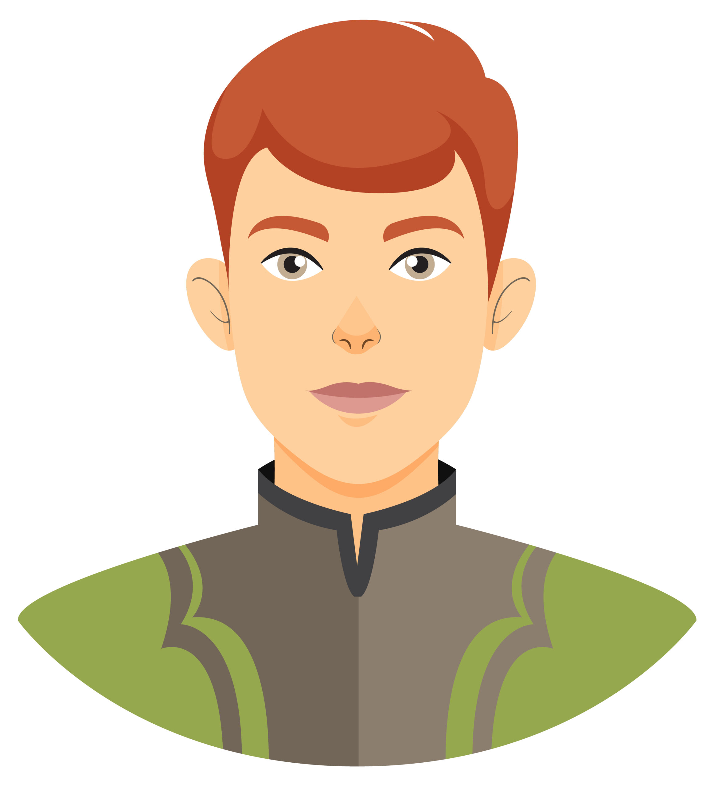 Illustration of a young prince with red hair